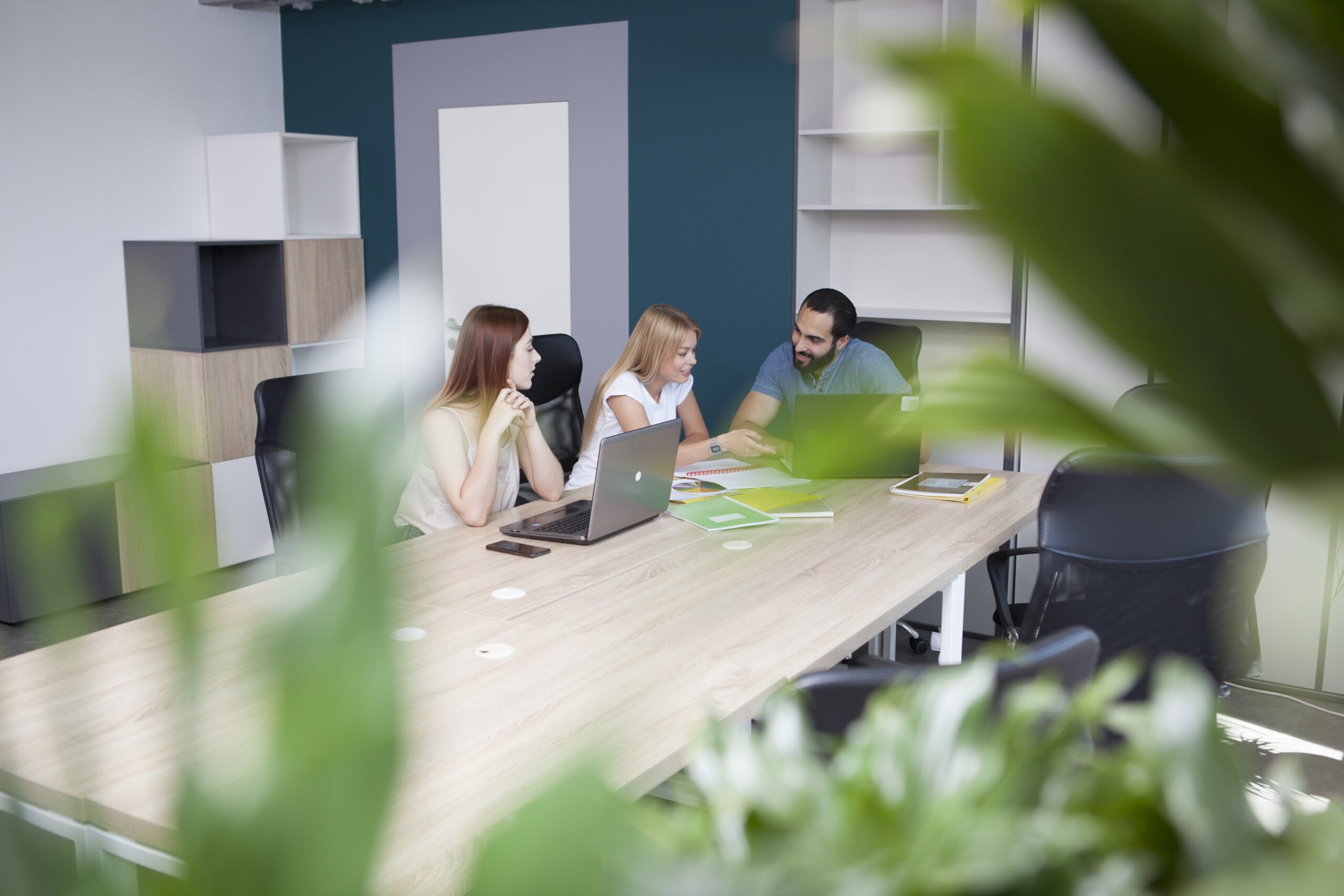 Business people working at smart office